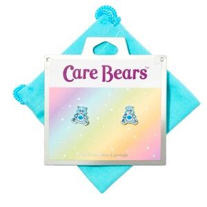 Care Bears Grumpy Bear Sterling Silver Enamel Stud Earrings - NWT
